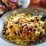 persian jeweled rice with pomegranate